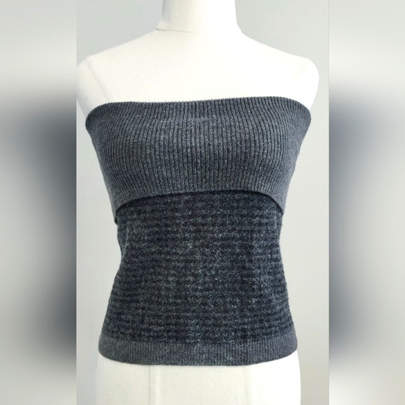 Juicy Couture Tops - JUICY COUTURE Vintage Women Knit Boop Tube Size M-L Grey Lightweight